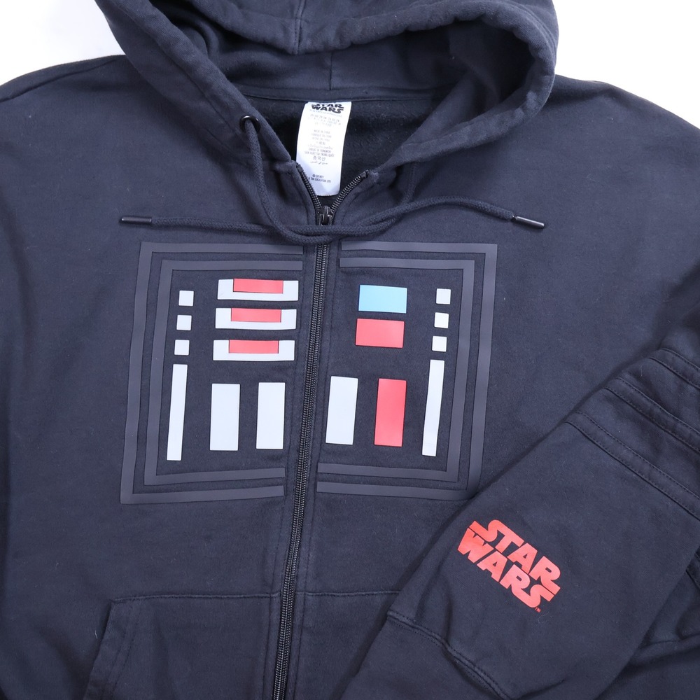 Star Wars Darth Vader Black Full Zip Graphic Hoodie 2X 2025‎ Disney Parks